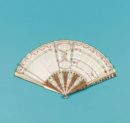 Éventail imprimé avec "Fanology or the Ladies Conversation Fan" par Charles Francis Badini, publié en 1797
