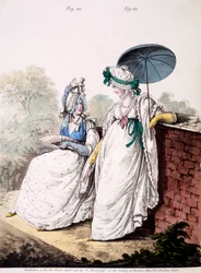 Planche de mode de robe du matin pour dames, 1796