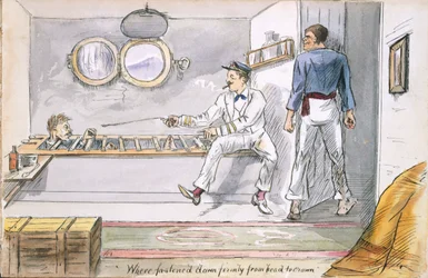 Solidement attaché de la tête à la couronne..., vers 1880