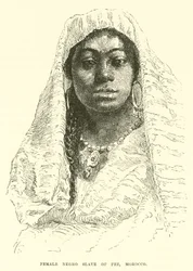 Femme esclave nègre de Fès, Maroc (gravure)