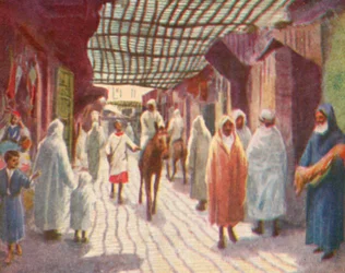 Fès, Une rue ombragée
