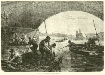 Pêche aux armes dans la Seine, avril 1871