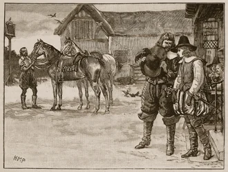 Fuite de Lady Arabella Stuart, illustration de Cassells Illustrated History of England