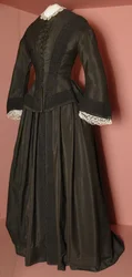 Corsage noir et jupe assortie de Florence Nightingale, vers 1870