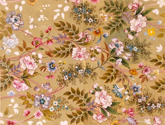 Motif textile fleuri, possiblement par William Kilburn (1745-1818)