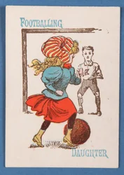 Fille footballer, du jeu de cartes Happy Families, c.1890-1900