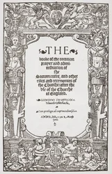Frontispice, Le Livre de la prière commune, 1549