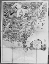 Jeu de la Bannière Étoilée ou Émigrants aux États-Unis, vers 1840