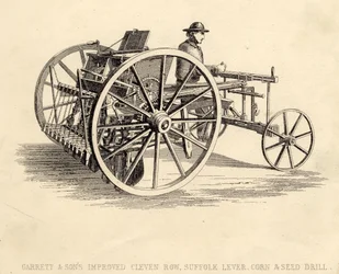 Garrett and Sons Improved Cleven Row Suffolk Lever Corn and Seed Drill