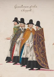 Gentlemen de la Chapelle, détail de la procession funéraire de la reine Elizabeth I à l