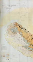 Carte géologique de la région de Kutch en Inde, Geological Survey of India 1868-69