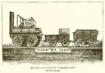 Locomotion de George Stephenson. À Darlington