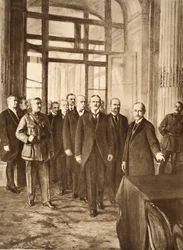 Politiciens allemands au palais de Versailles, 1919