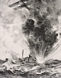 Sous-marin allemand bombardé et coulé le 26 août 1915, de 