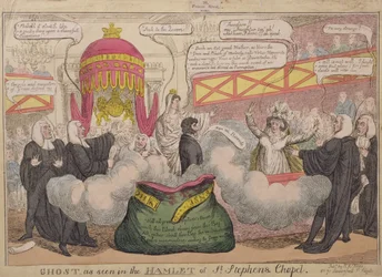 Fantôme vu dans Hamlet de la chapelle St. Stephens, pub. 1820
