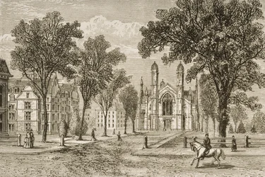 Gore Hall, Université de Harvard vers 1870, de 