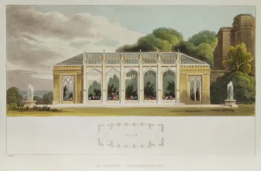 Conservatoire gothique, 1832 (gravure en couleur)