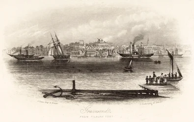 Gravesend depuis le fort de Tilbury