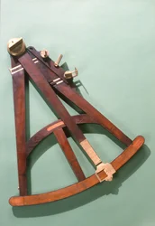Quadrant de Hadley avec échelle transversale en bois, vers 1750