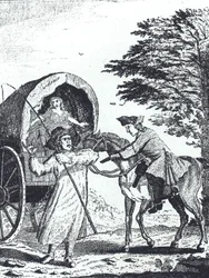 Le bandit de grand chemin John Cottington vole un chariot de paie de l