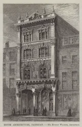 Architecture de Maison, Barbican, M. Robert Walker, Architecte (gravure)