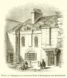 Maison à Portsmouth où le duc de Buckingham a été assassiné
