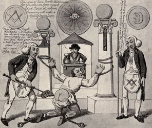 Comment faire un franc-maçon, 1800, extrait de « The Freemason », par Eugen Lennhoff, publié en 1932