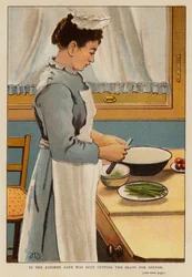 Dans la cuisine, Jane était occupée à couper les haricots pour le dîner