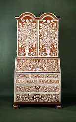Bureau incrusté, anglo-indien, fin du XVIIIe siècle