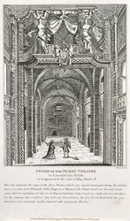 Intérieur du Théâtre des Ducs, Londres, gravé par Richard Sawyer, 1820