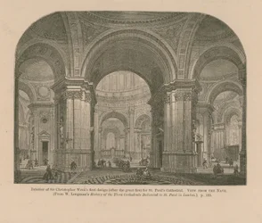 Intérieur du premier design de Sir Christopher Wren