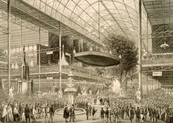 Intérieur de la Grande Exposition, grande ouverture d
