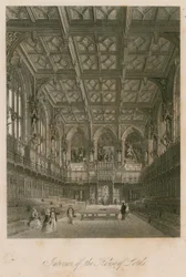 Intérieur de la Chambre des Lords, Westminster, Londres