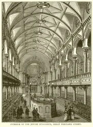Intérieur de la synagogue juive, Great Portland Street