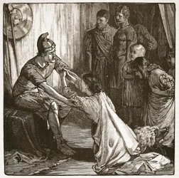 Entrevue entre Coriolan et sa femme et sa mère