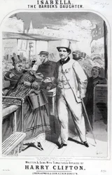 Isabella la fille du barbier, publicité pour la musique de Harry Clifton, 1865