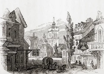 Islington, Grand Londres, Angleterre en 1760, de Old England: A Pictorial Museum, pub. 1847