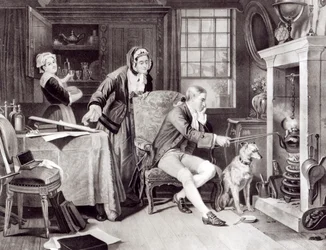 James Watt (1736-1819) jouant avec la vapeur