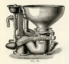 Closet à valve améliorée de Jennings, 1870