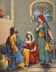 Jésus dans la maison de Marthe et Marie