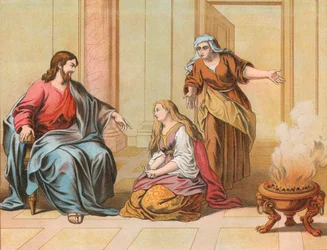 Jésus dans la maison de Marthe et Marie