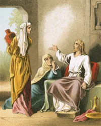 Jésus dans la maison de Marthe et Marie