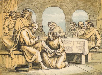 Jésus lavant les pieds de ses disciples