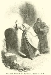 Jean et Pierre au sépulcre, Jean, xx, 2, 5