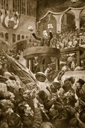 Joseph Chamberlain à Bingley Hall, Birmingham le 4 novembre 1903