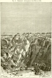 Kimberley : Apparence de la mine en 1880