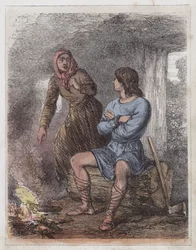 Le roi Alfred dans la hutte du vacher