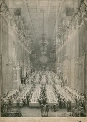 Le roi Guillaume IV et Adélaïde au Guildhall, Londres, 1834