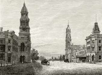 Rue King William, Adélaïde, c.1880, de 