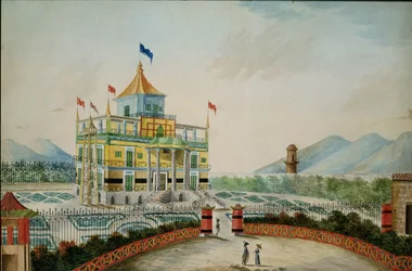 La Favorita ou Palazzo Cinese, Palerme, conçu par Marvuglia et Giuseppe Patricola pour le roi Fernando IV, vers 1815